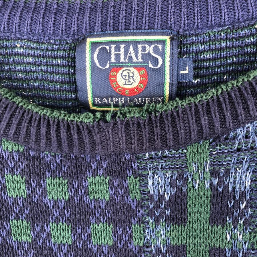古着 90年代 ラルフローレン CHAPS チャップス チェック柄 総柄