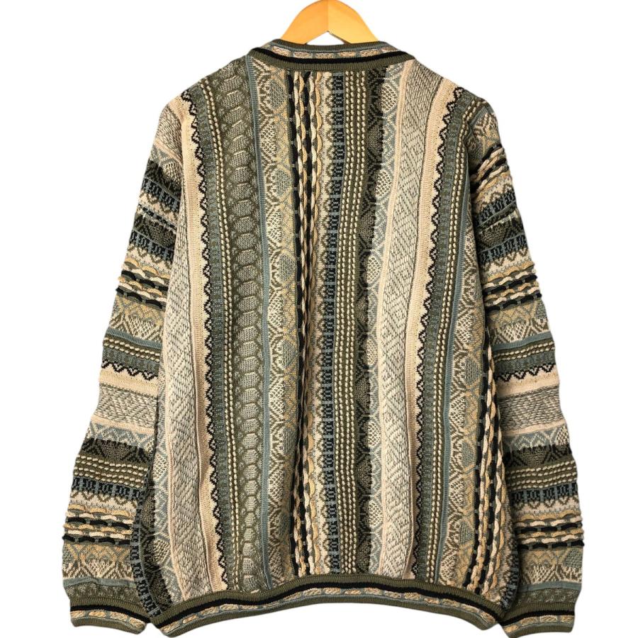 古着 80~90年代 ツンドラ TUNDRA 総柄 3Dニットセーター カナダ製