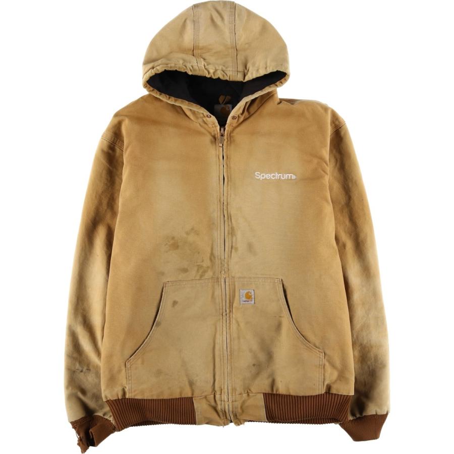 古着 カーハート Carhartt アクティブジャケット 中綿入り ダックフルジップパーカー USA製 メンズXL相当/eaa599964 Carhartt（カーハート） 古着 アクティブジャケット 中綿入り ダック