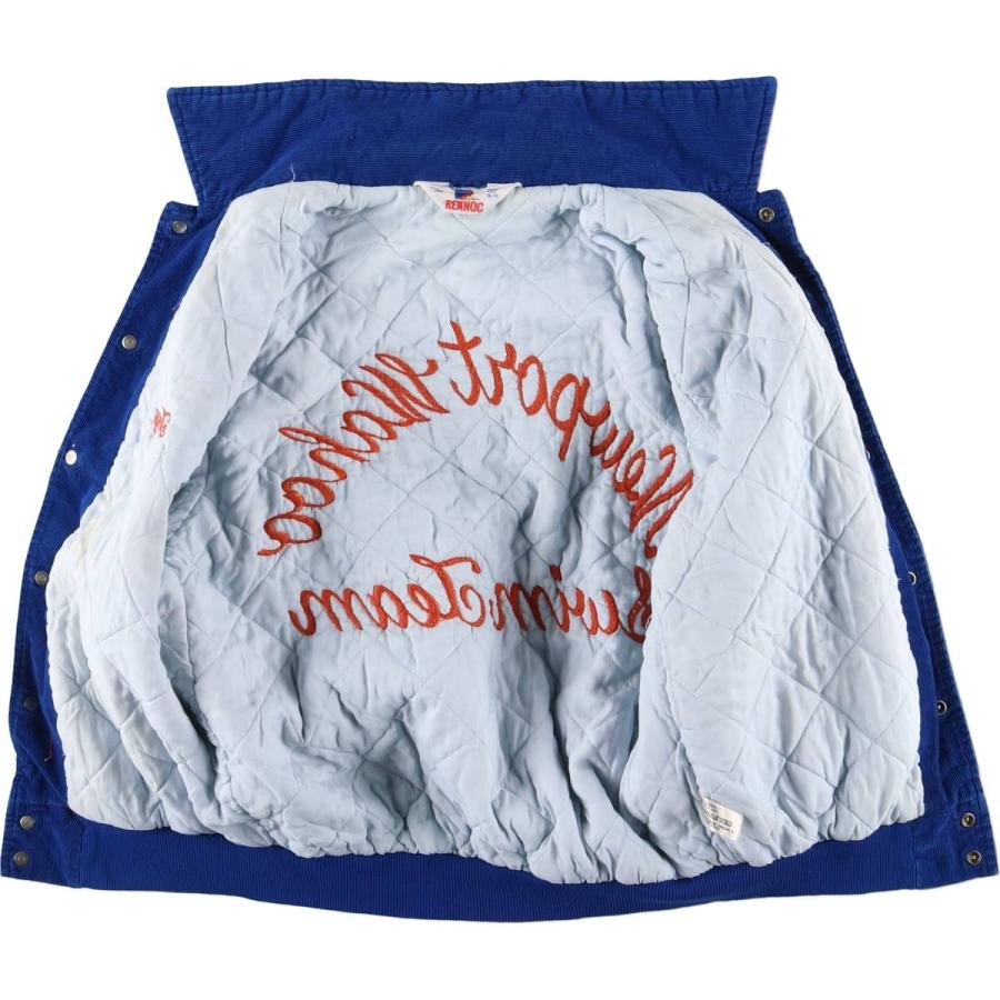 古着 70年代 レノック Rennoc 中綿入り コーデュロイボタンスタジャン