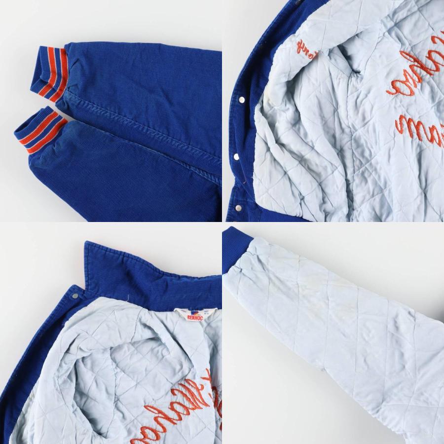 古着 70年代 レノック Rennoc 中綿入り コーデュロイボタンスタジャン