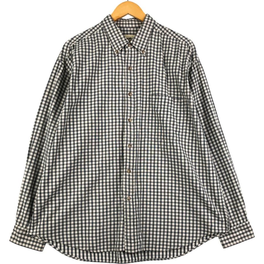 00s Eddie Bauer チェックシャツ 長袖シャツ ブラック×グレー 00s Eddie Bauer チェックシャツ 長袖シャツ グレー×ブラック
