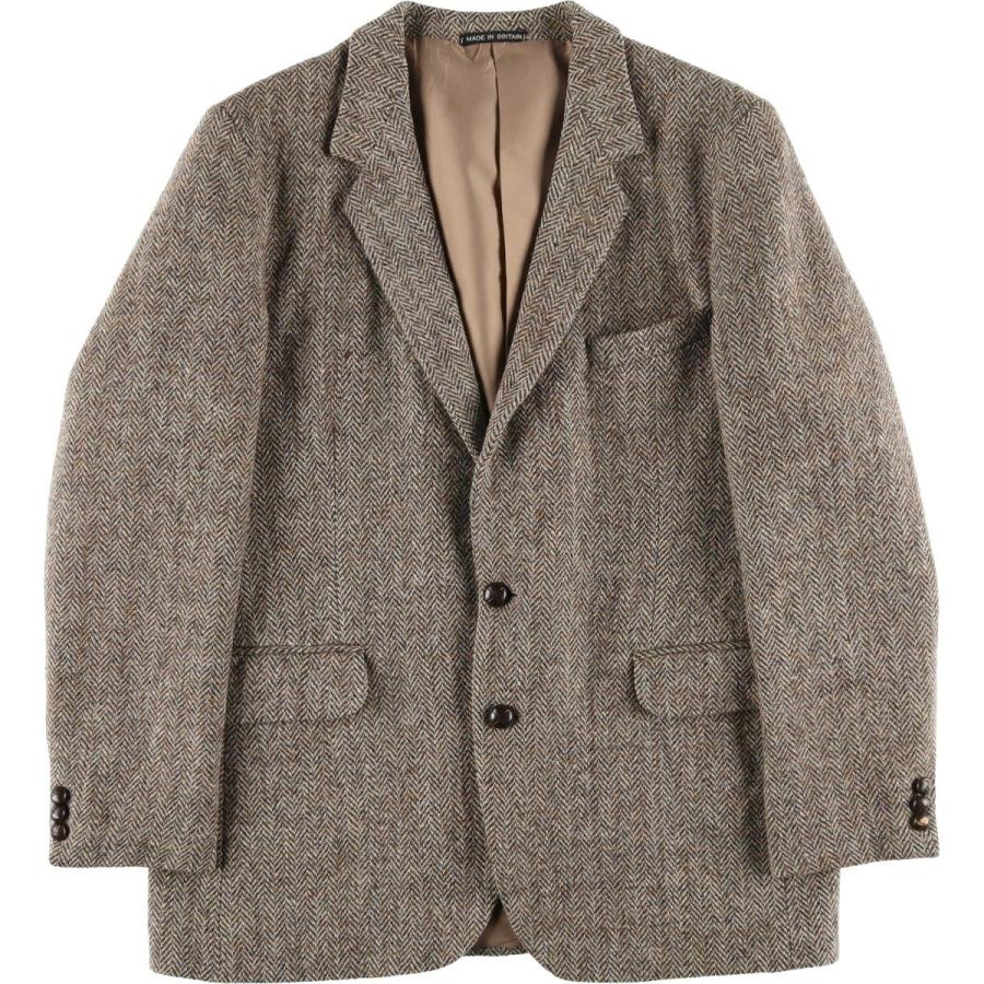 Harris Tweedハリスツイード【極美品】テーラードジャケットヘリンボーン HARRIS TWEED（ハリスツイード） 古着 90年代 ヘリンボーン ウール