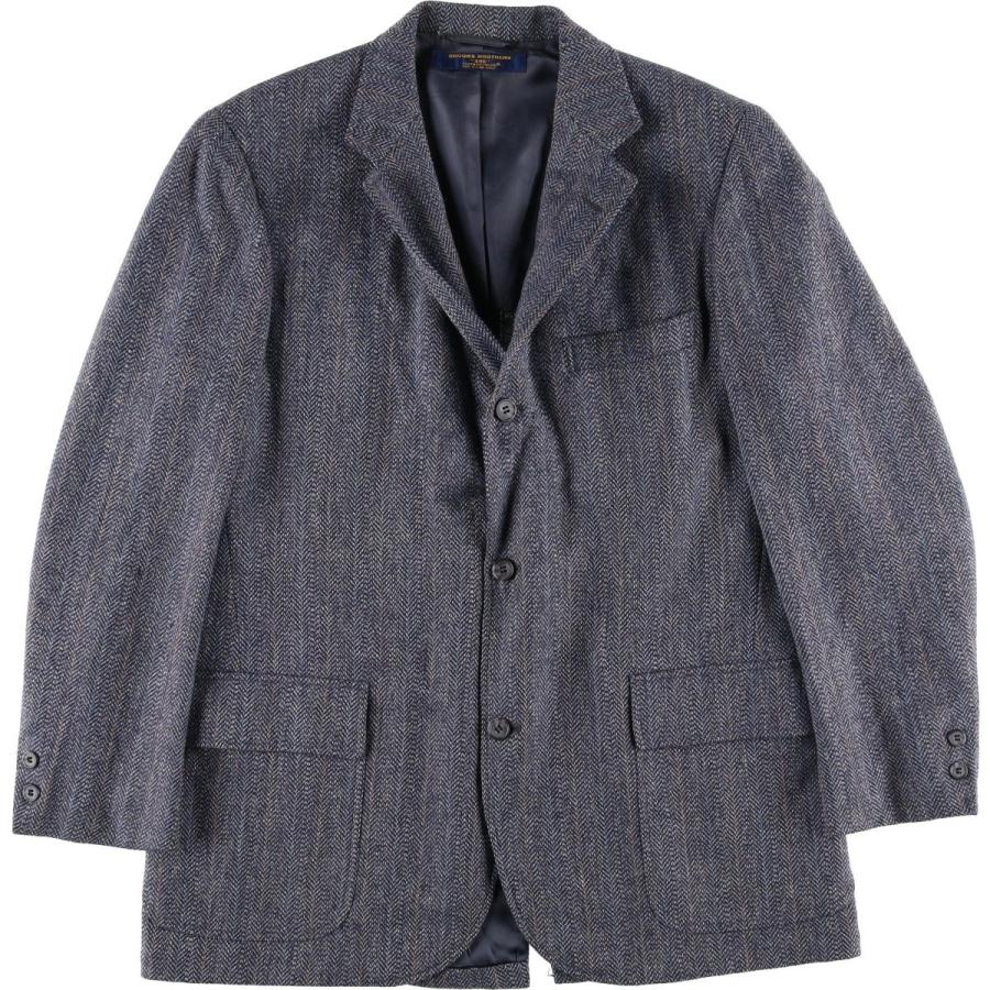 346 ブルックスブラザーズ 毛100％/ヘリンボーン テーラードジャケット44 BROOKS BROTHERS（ブルックスブラザーズ） 古着 Brooks Brothers 346