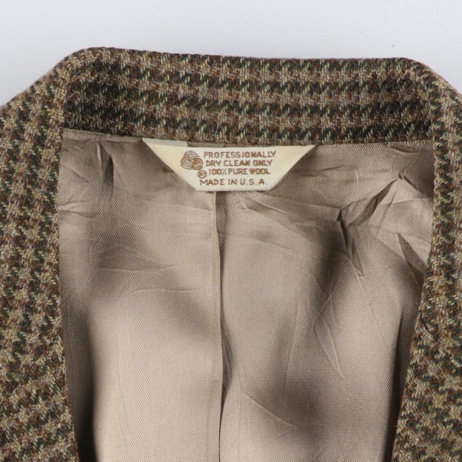 古着 BRITCHES GREAT OUTDOORS 千鳥格子柄 ウールテーラードジャケット 