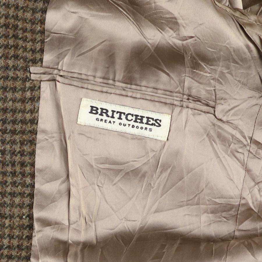 古着 BRITCHES GREAT OUTDOORS 千鳥格子柄 ウールテーラードジャケット