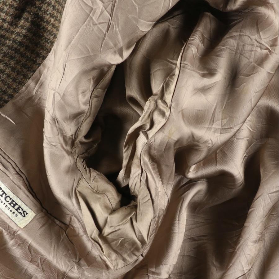 古着 BRITCHES GREAT OUTDOORS 千鳥格子柄 ウールテーラードジャケット