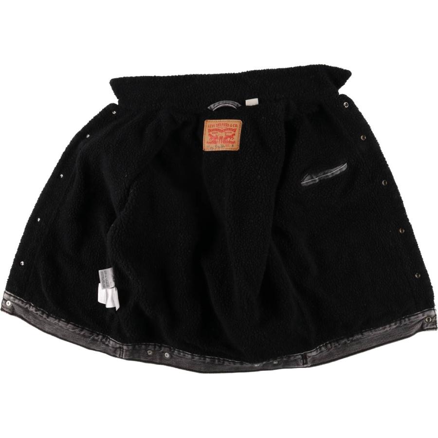 Levi's（リーバイス） 古着 ブラックデニムボアジャケット メンズS相当