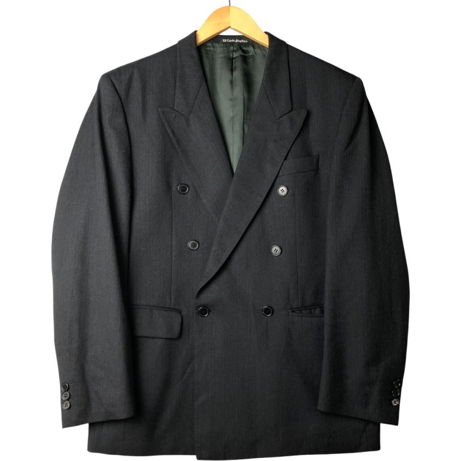 古着 ギラロッシュ GUY LAROCHE ダブルブレスト ピークドラペル ウール 
