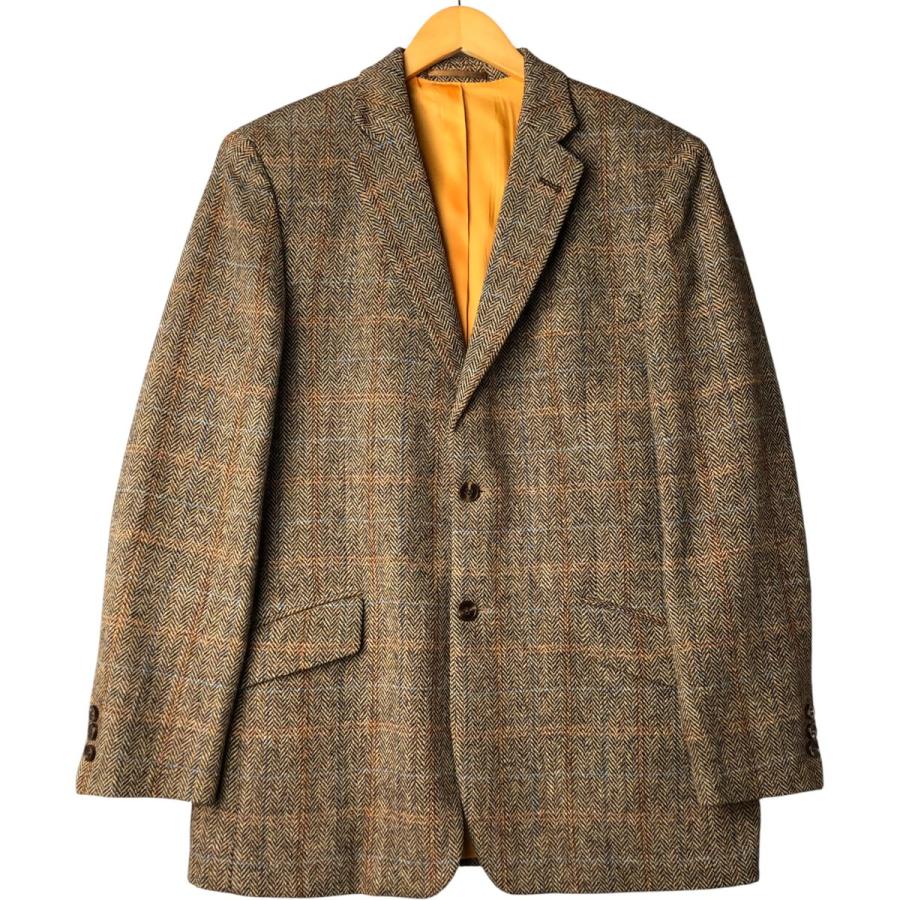 Harris Tweed ヘリンボーン柄 テーラードジャケット ウール HARRIS TWEED（ハリスツイード） 古着 チェック柄 ヘリンボーン ウール