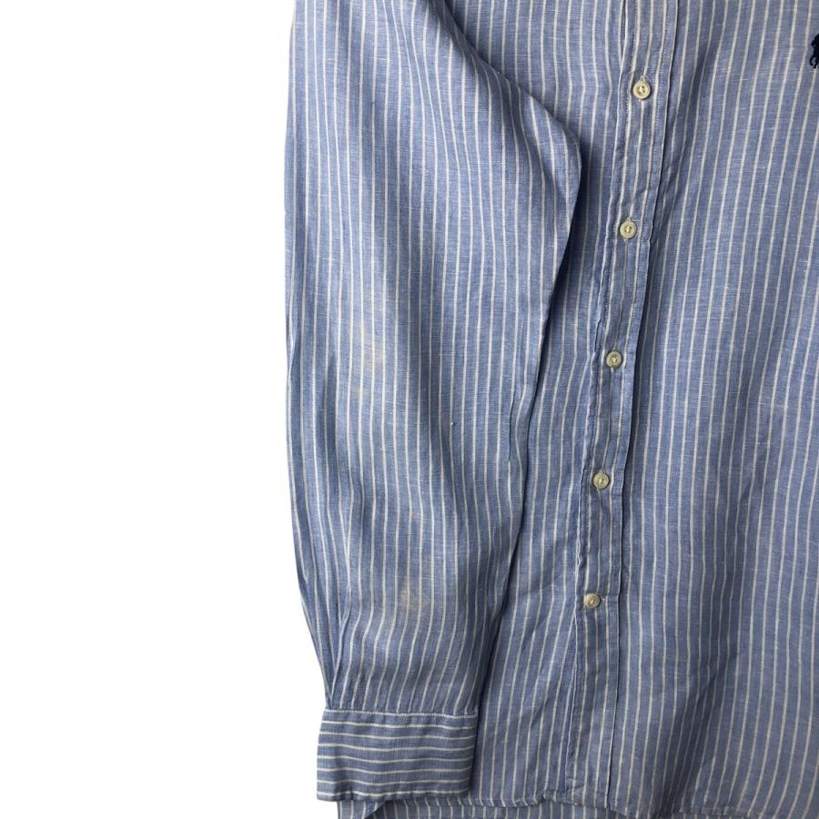 古着 ラルフローレン Ralph Lauren CUSTOM FIT ストライプ柄 長袖