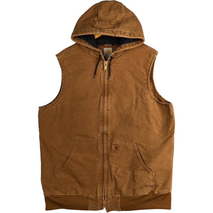 Carhartt フード付きベスト Mサイズ ブラウン Carhartt フード付きベスト Mサイズ ブラウン Carhartt カーハート
