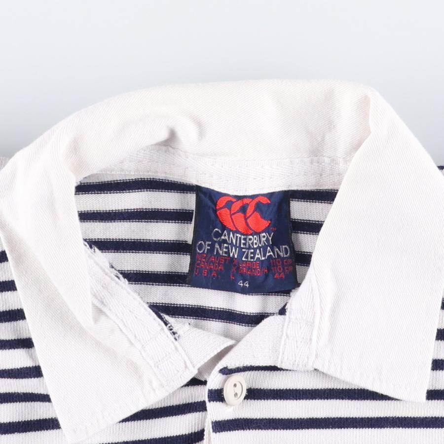 【超希少◎】Canterbury　ラガーシャツ　ボーダー　刺繍　古着　90s 古着 90年代 カンタベリー CANTERBURY マルチボーダー 長袖 ラガー