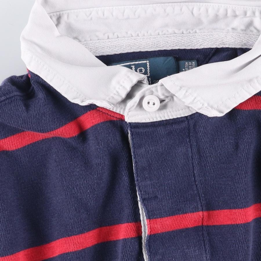 古着 ラルフローレン Ralph Lauren POLO by CUSTOM FIT ボーダー柄