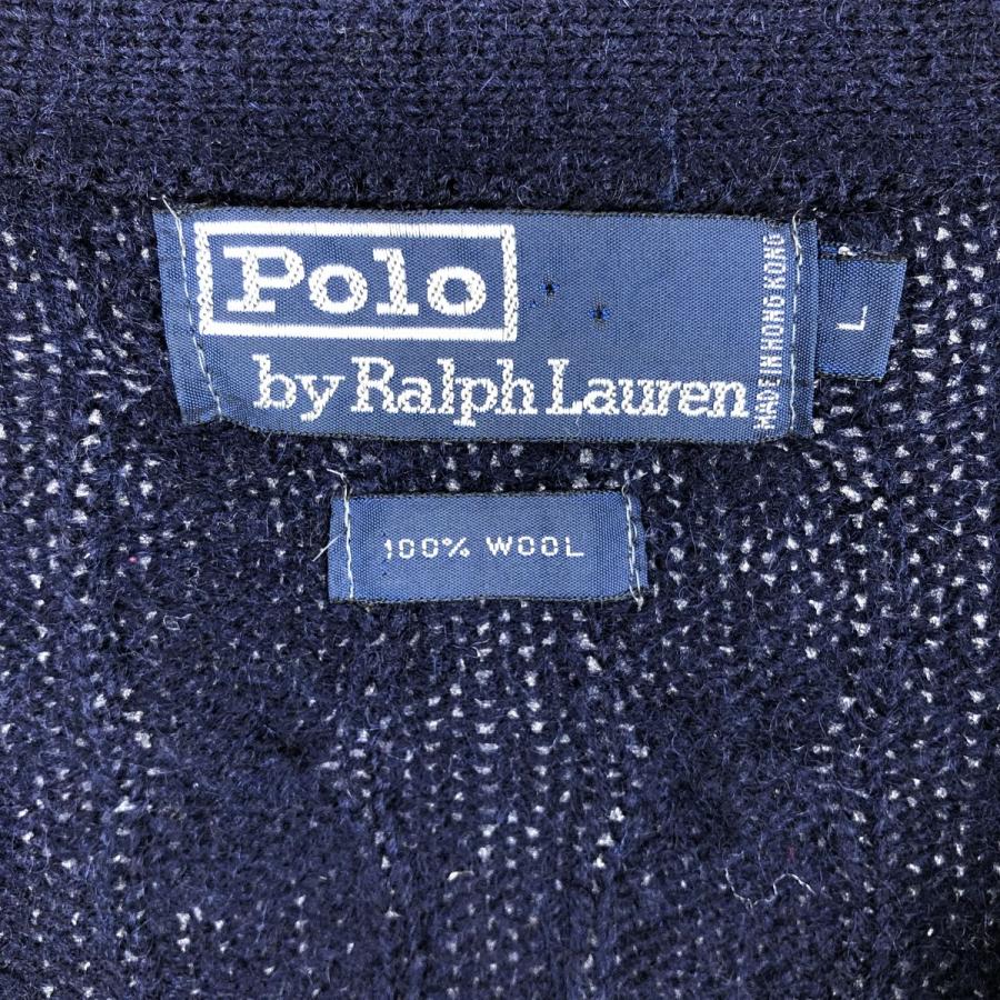 古着 ラルフローレン Ralph Lauren POLO by ケーブル編み ウールニット
