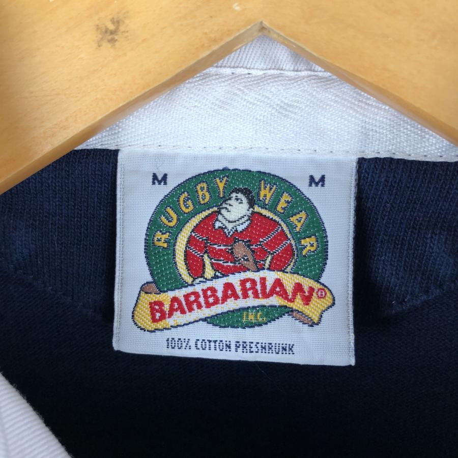 古着 90~00年代 バーバリアン BARBARIAN 長袖 ラガーシャツ カナダ製