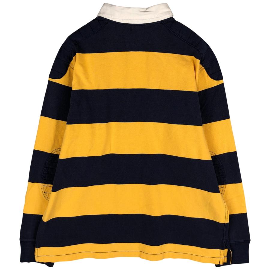 ラルフローレン Ralph Lauren ボーダー長袖 ラガーシャツ XL 古着 ラルフローレン Ralph Lauren POLO by CUSTOM FIT ボーダー柄