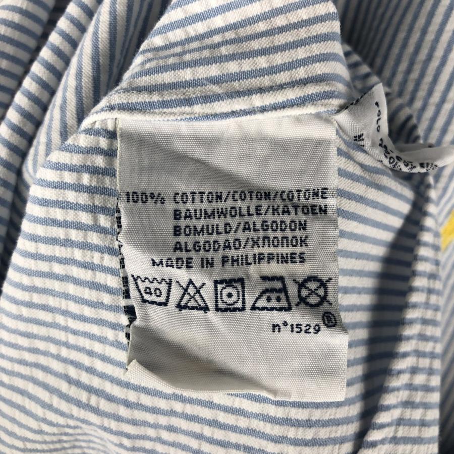 古着 ラルフローレン Ralph Lauren POLO by シアサッカー 長袖 ボタン