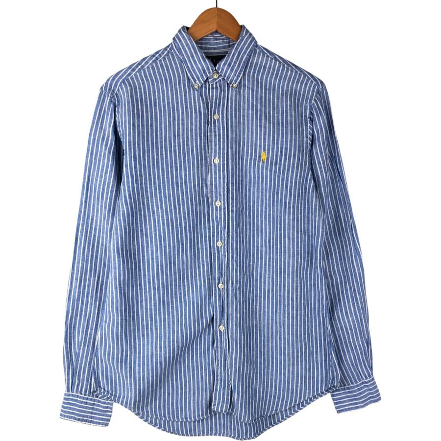 古着 ラルフローレン Ralph Lauren CUSTOM FIT ストライプ柄 長袖