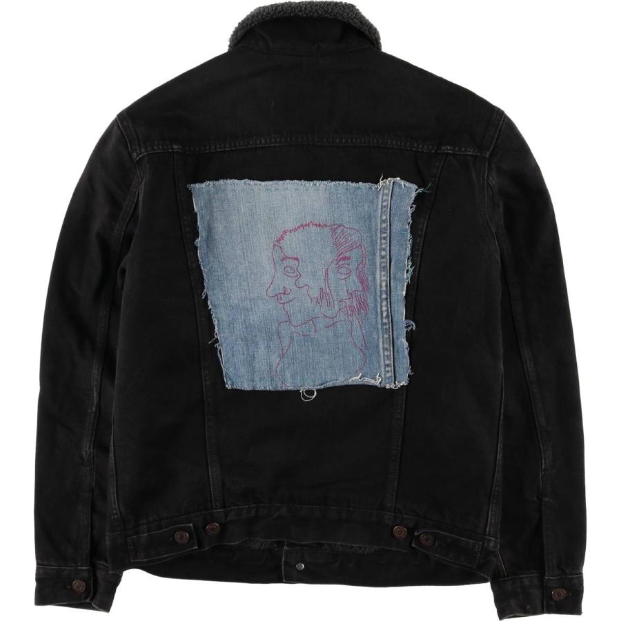 Levi's（リーバイス） 古着 ブラックデニムボアジャケット メンズM相当