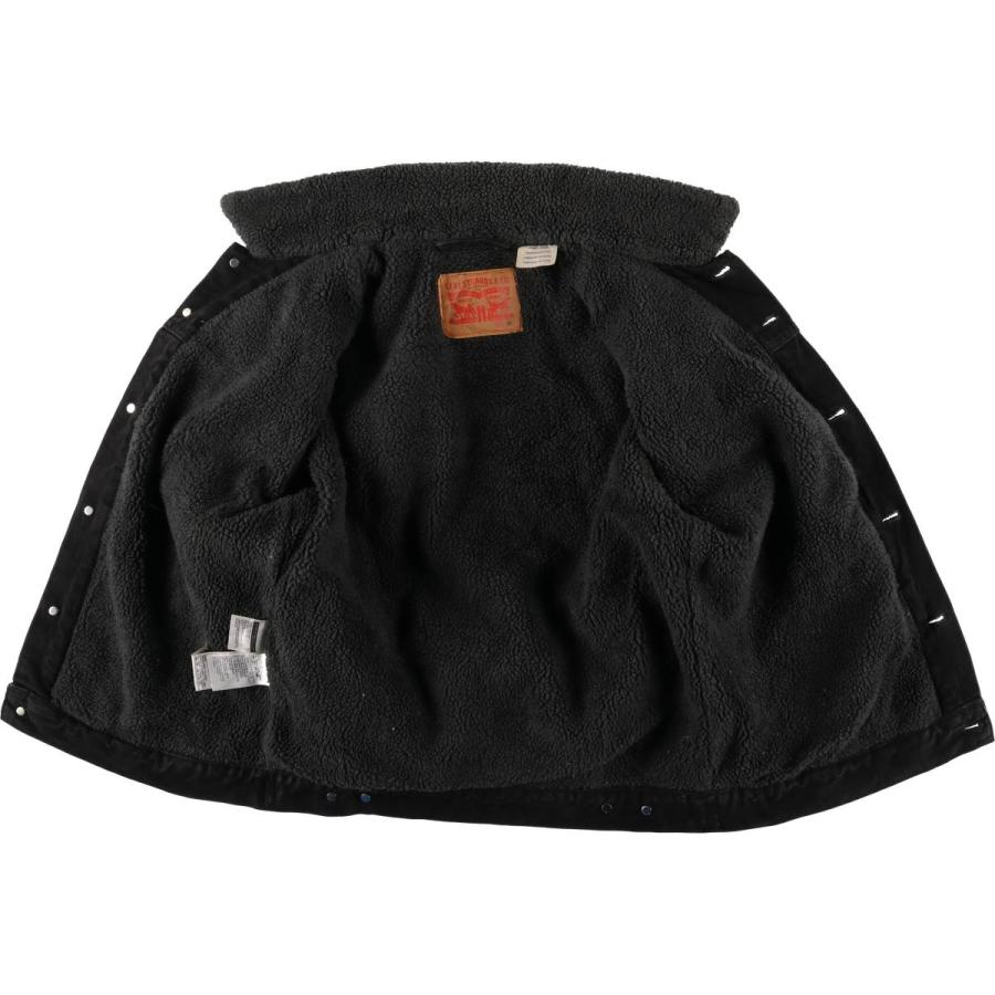 古着 リーバイス Levi's ブラックデニムボアジャケット メンズM相当/eaa601801 Levi's（リーバイス） 古着 ブラックデニムボアジャケット メンズM相当