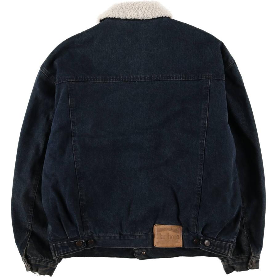 古着 マルボロ Marlboro Leisure wear ブラックデニムボアジャケット