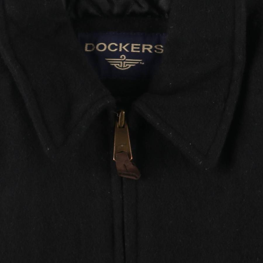 古着 DOCKERS ドリズラー ウールジャケット シンプルデザイン L相当 黒 古着 DOCKERS ドリズラー ウールジャケット シンプルデザイン L相当 黒