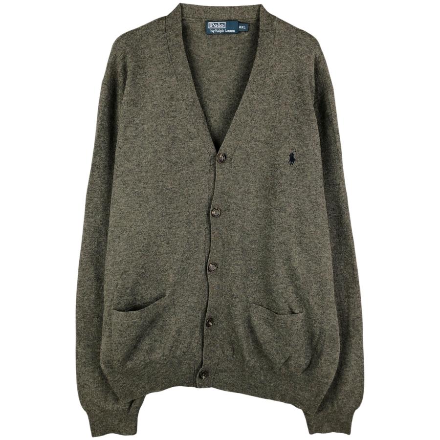 新品未使用 ポロラルフローレン メランジ ウール ニットカーディガン M グレー カーディガン Melange frill polo cardigan / メランジフリルポロ