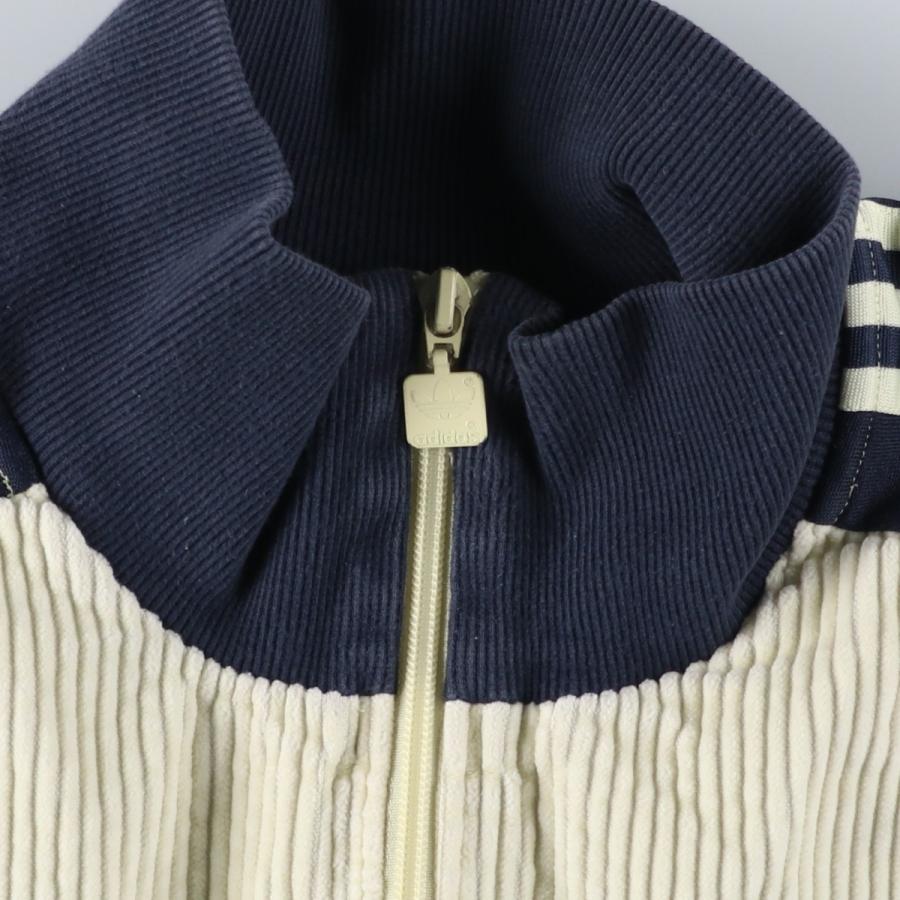adidas オリジナルズコーデュロイ ジャケット ブルー アディダス☆カラージャケット コーデュロイ トラック ジャケット