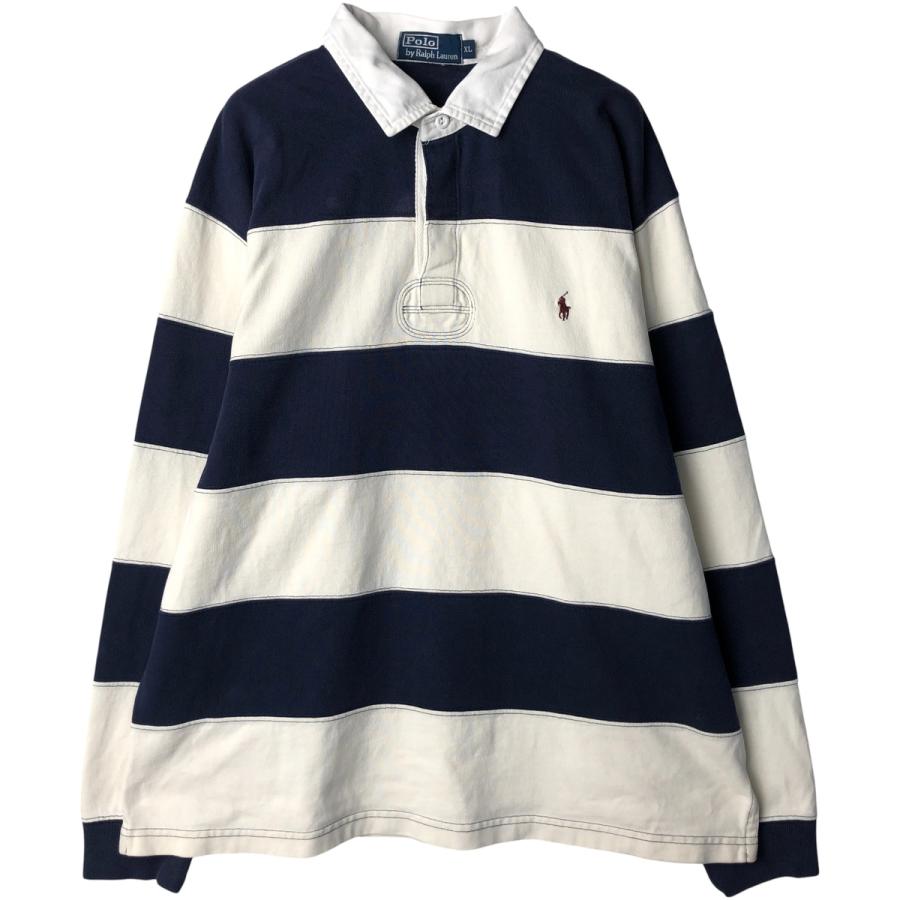 古着 ラルフローレン Ralph Lauren POLO by ボーダー柄 長袖 ラガー
