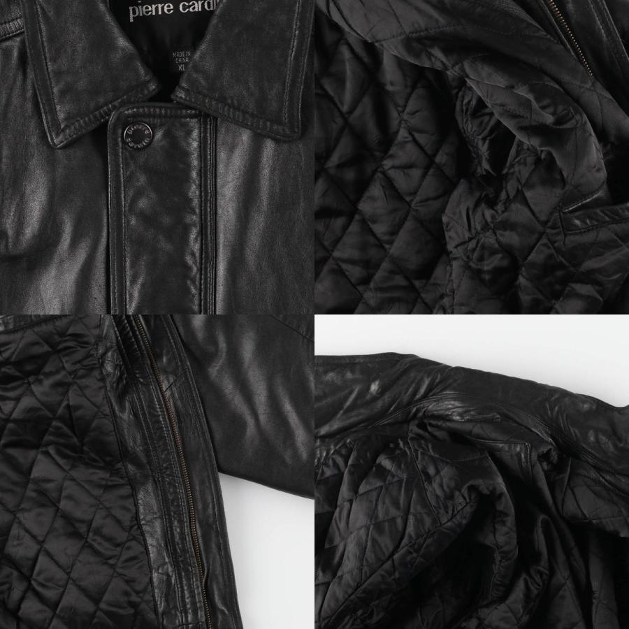 pierre cardin（ピエール カルダン） 古着 中綿入り レザーフライト