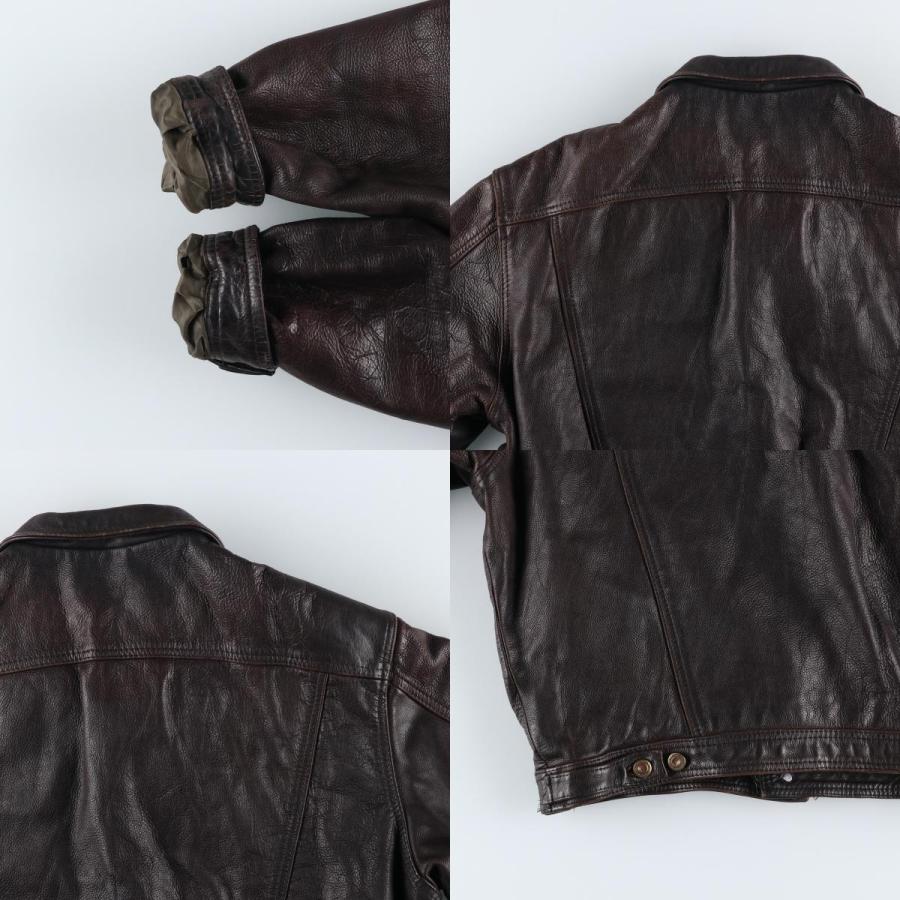 古着 MacDouglas トラッカージャケット レザージャケット メンズL相当