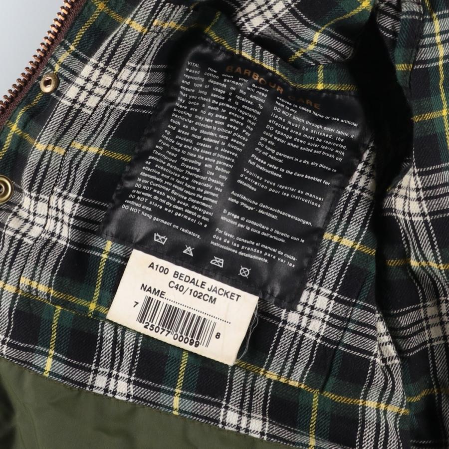 古着　barbour BEDALE 50 カーキ　オイルドジャケット 古着 barbour BEDALE 50 カーキ オイルドジャケット p6730-1.jpg