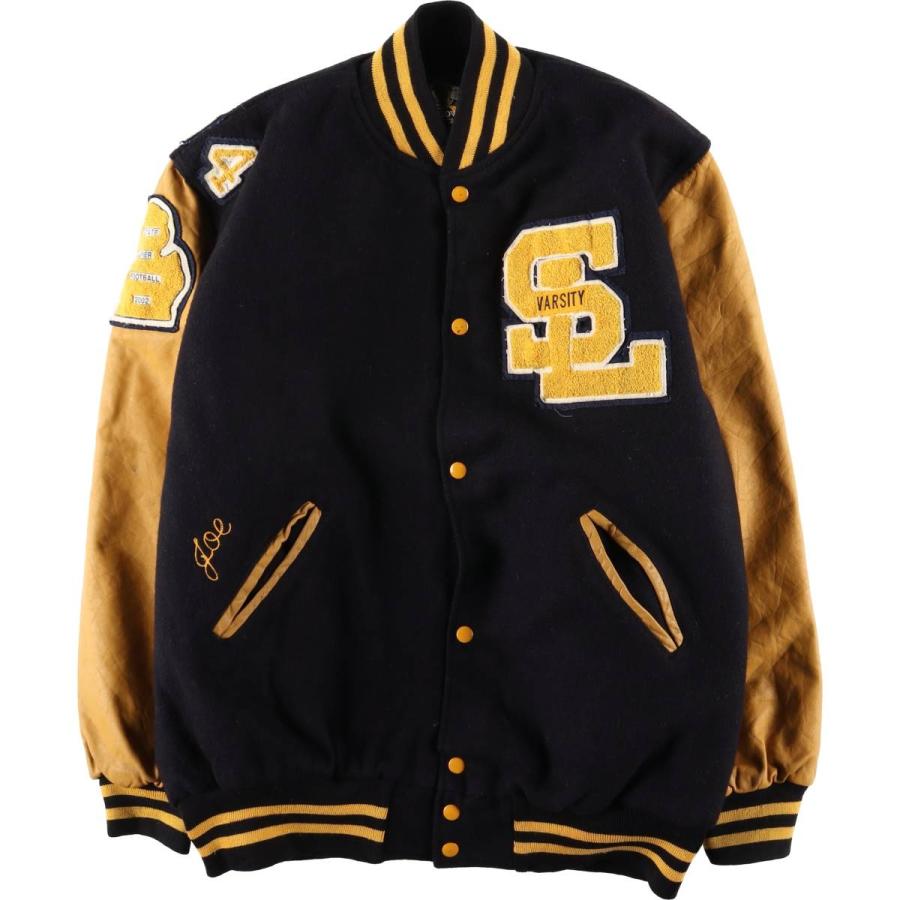 古着 90~00年代 ホロウェイ HOLLOWAY 中綿入り 袖革ウールボタン