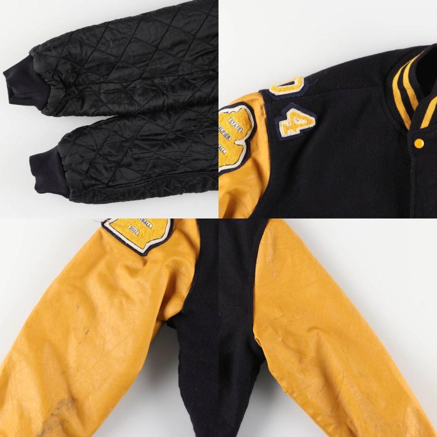 古着 90~00年代 ホロウェイ HOLLOWAY 中綿入り 袖革ウールボタン