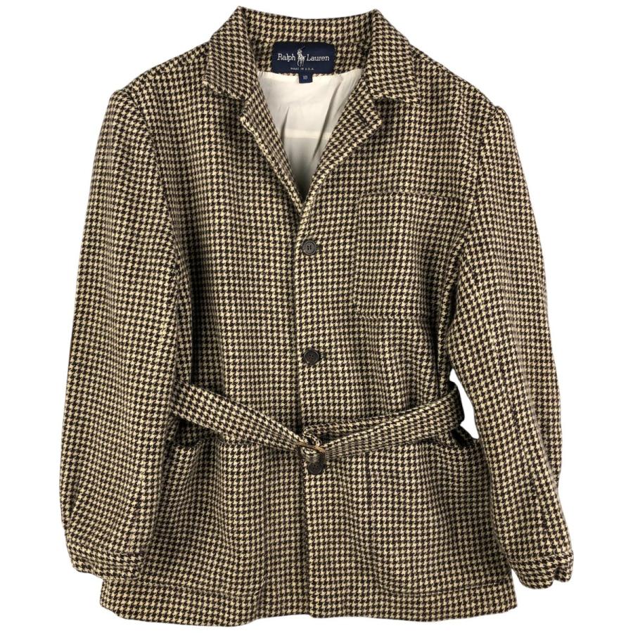 古着 ラルフローレン Ralph Lauren 千鳥格子柄 ウールテーラード