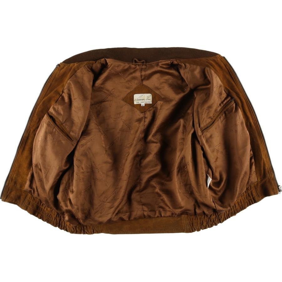 古着 Leonardo Riva スエードレザーブルゾン メンズM相当 ヴィンテージ