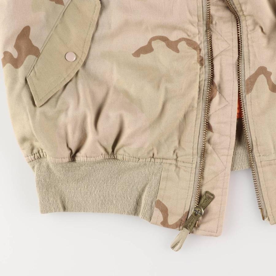 古着 民間品 アルファ ALPHA MA-1タイプ 迷彩柄 3C デザートカモ 中綿