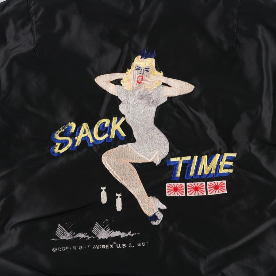 極美品 AVIREX MA-1 ピンナップガールプリントフライトジャケット AVIREX（アヴィレックス） 古着 民間品 AVIREX MA-1タイプ ピンナップ