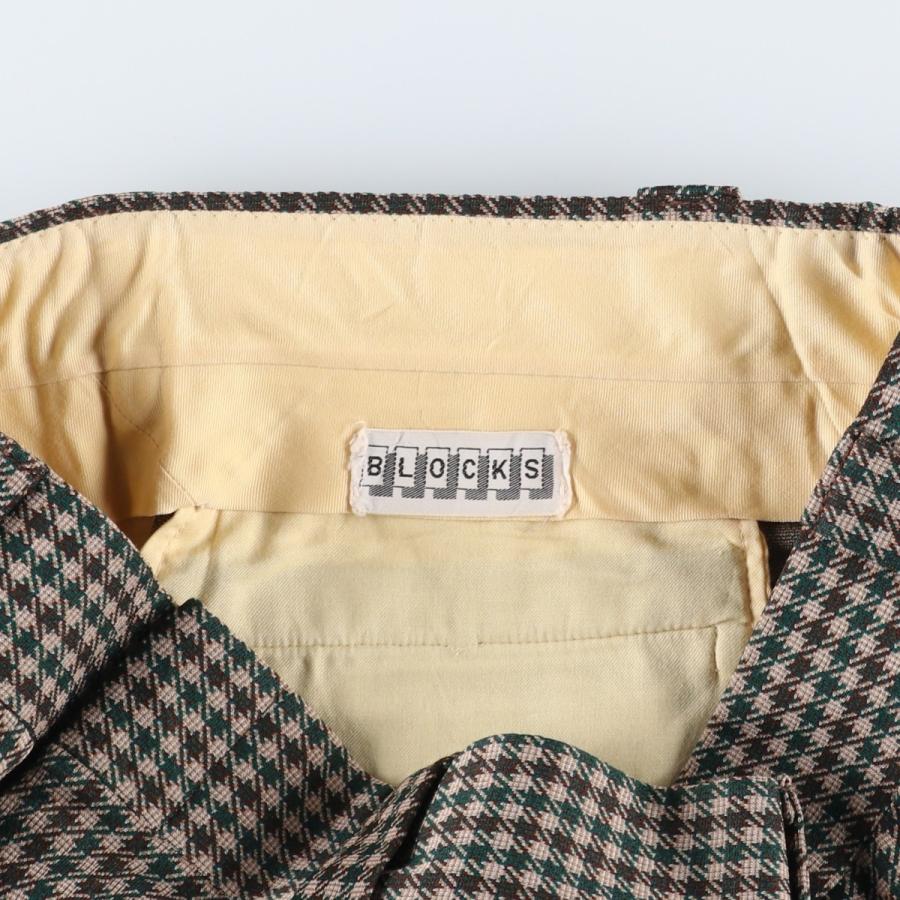 古着 60~70年代 チェック柄 ギンガムチェック フレアパンツ メンズw31