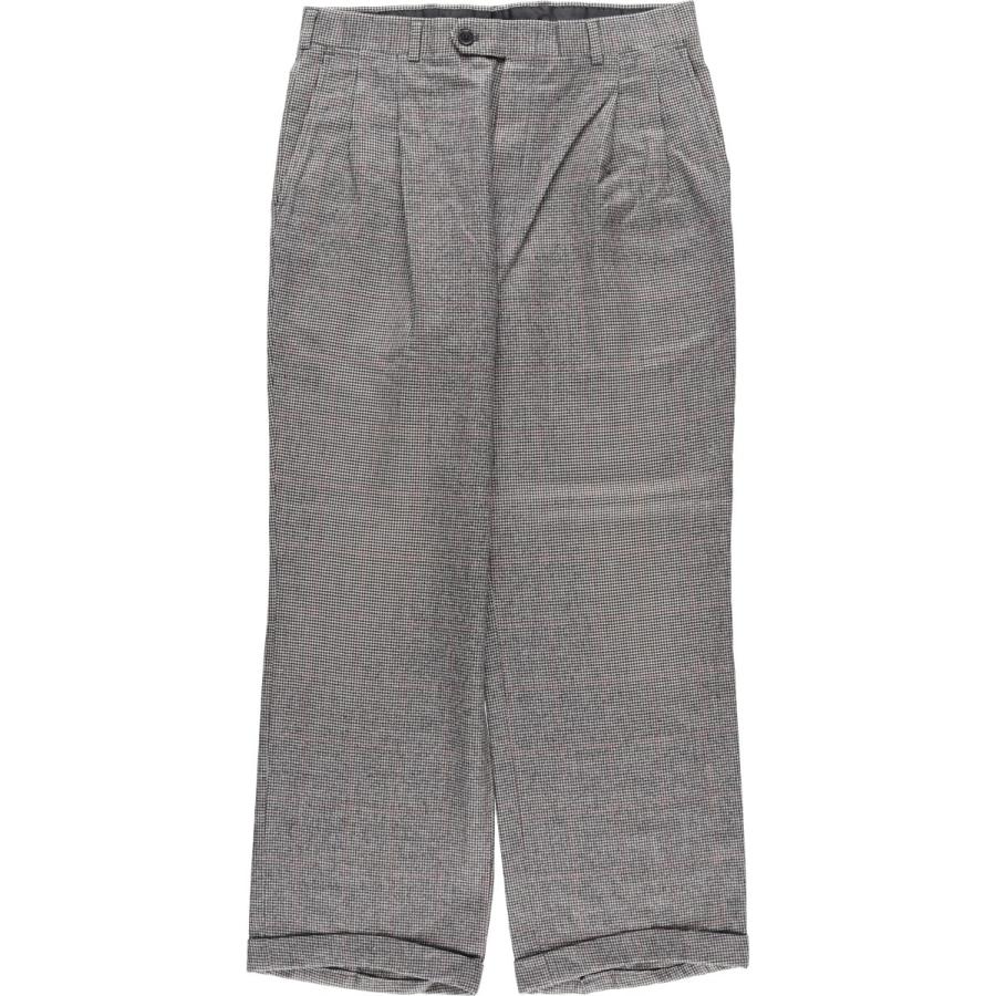 古着 バーバリー Burberry's チェック柄 千鳥格子柄 ツータック ウールパンツ メンズw31相当/eaa603317 BURBERRY（バーバリー） 古着 Burberry's チェック柄 千鳥格子柄