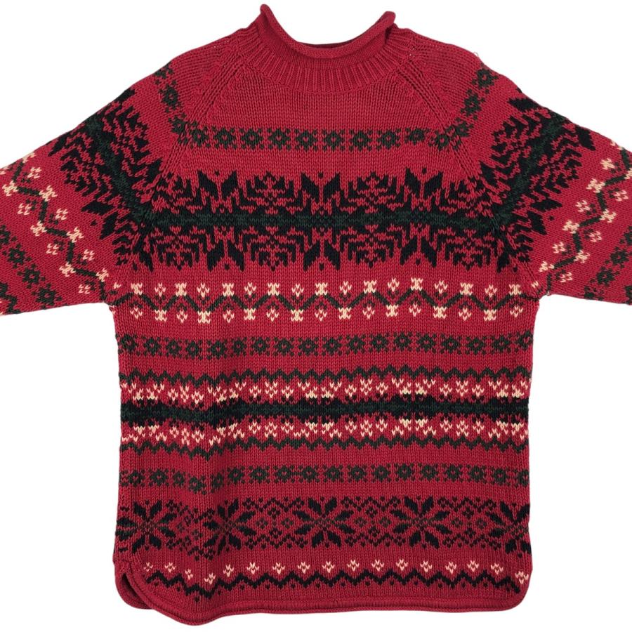 Eddie Bauer（エディーバウアー） 古着 総柄 スノー柄 雪柄 ロール