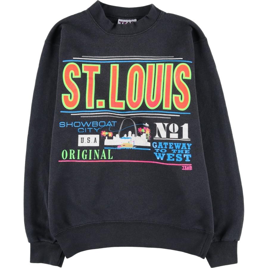 古着 TEAM ISSUE プリントスウェットシャツ トレーナー USA製 メンズM