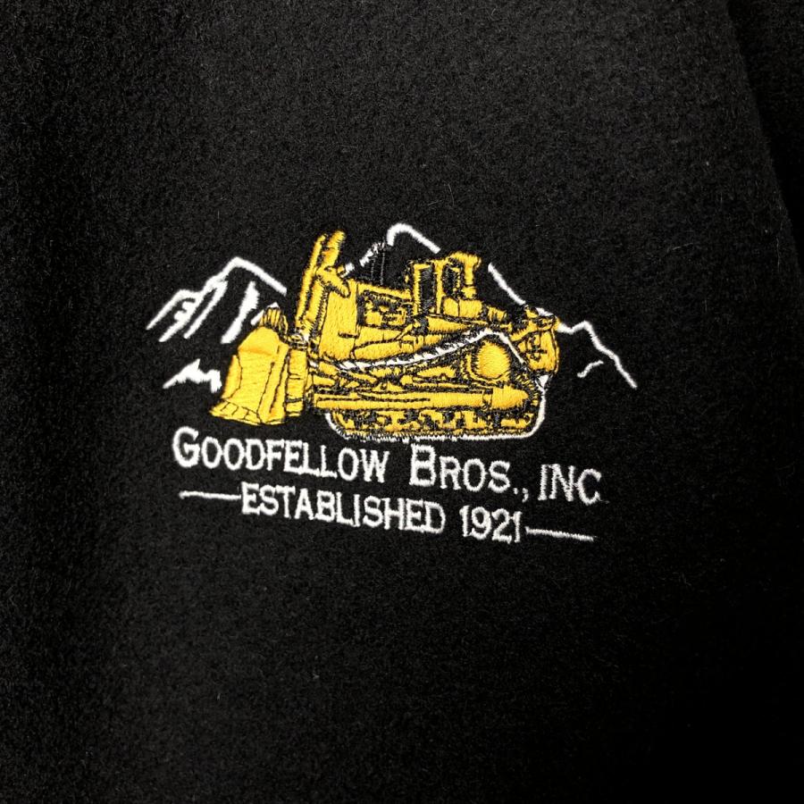 古着 ホロウェイ HOLLOWAY 袖革ウールボタンスタジャン バーシティ