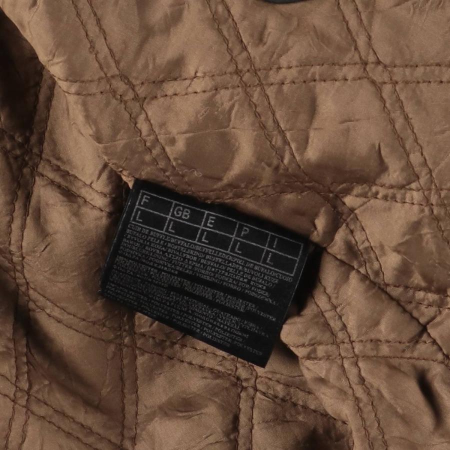 古着 SKIPEER スイングトップタイプ 中綿入り レザーブルゾン メンズL