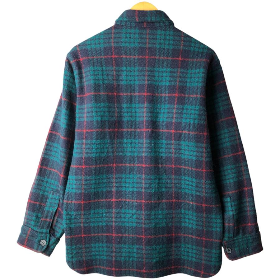 80's Woolrich XL チェック柄長袖シャツ ウールシャツ WOOLRICH（ウールリッチ） 古着 80年代 チェック柄 ウールシャツ USA製