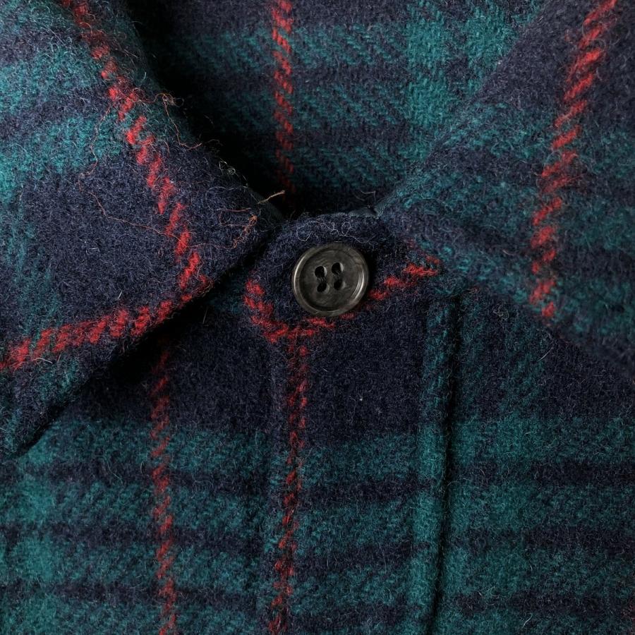 80s ヴィンテージ USA製 ウールリッチ ブラックウォッチ柄 コート WOOLRICH（ウールリッチ） 古着 80年代 チェック柄 ウールシャツ USA製