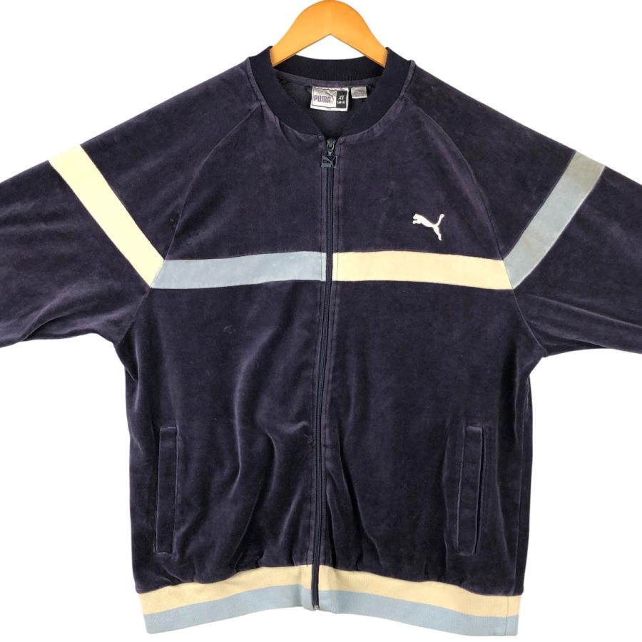 大きめ PUMA 起毛 ベロア調 半袖 トラックジャケット レトロ ジャージ PUMA（プーマ） 古着 90~00年代 ベロアジャージ トラックジャケット