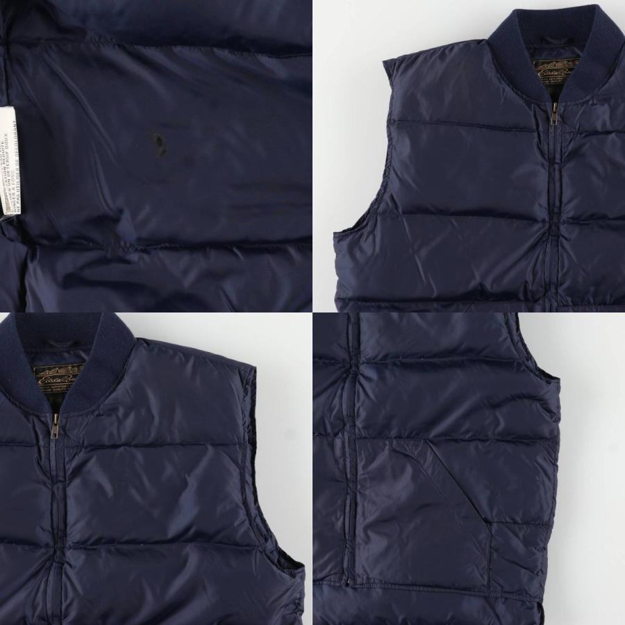 eddie bauer 80s ダウンベスト L 黒タグ Eddie Bauer（エディーバウアー） 古着 80~90年代 黒タグ グースダウン