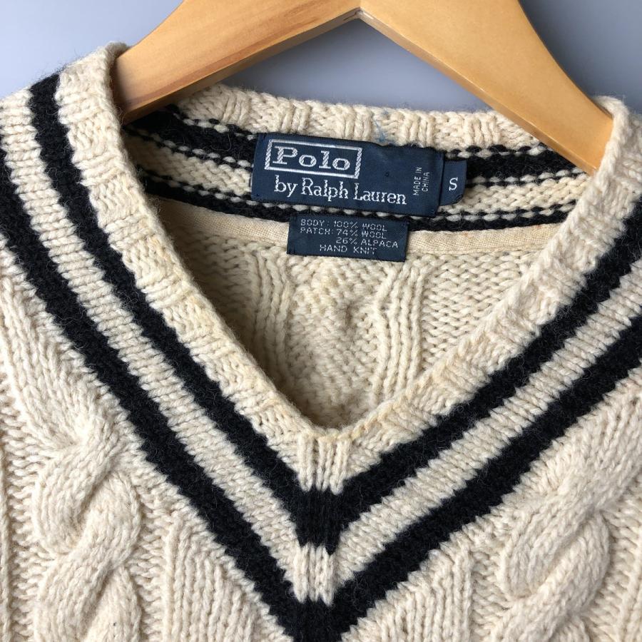 POLO RALPH LAURENポロラルフローレンのアルパカ混ニットセーター) ポロラルフローレン ウール コットン アルパカ | ビンテージ古着屋